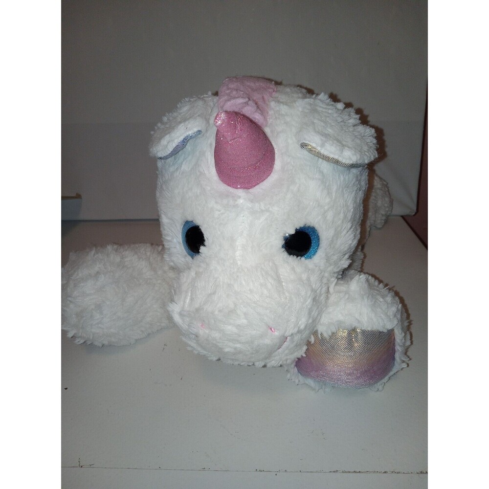 11" Toms Toy International Plush White Unicorn Sparkle Feet Rainbow